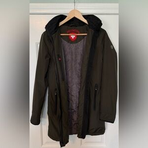 EUC 🛡️ Wellensteyn Women’s Olive Hooded Insulated Parka Coat Size S